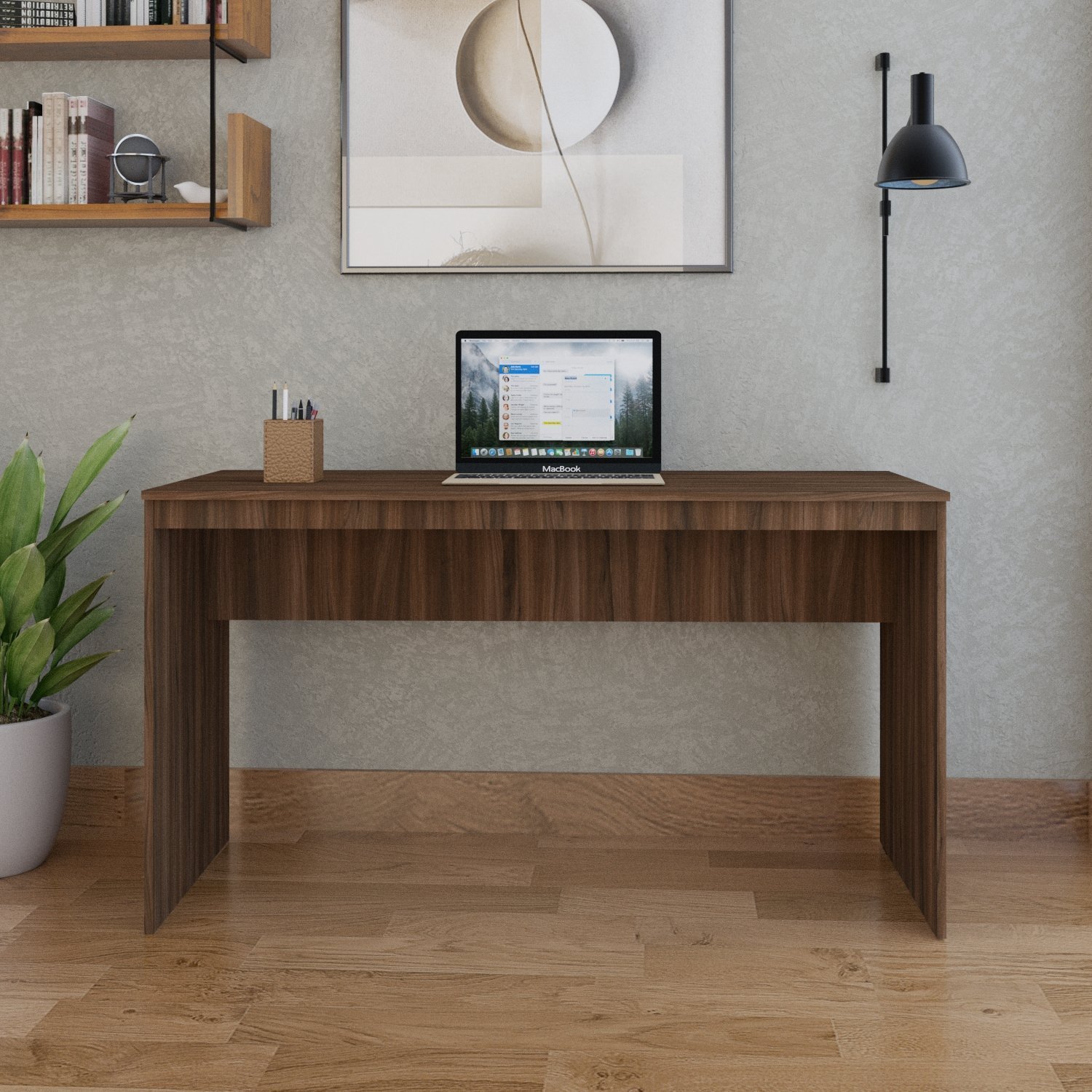 Mesa para Escritório 135cm Office Turim Espresso Móveis - 2