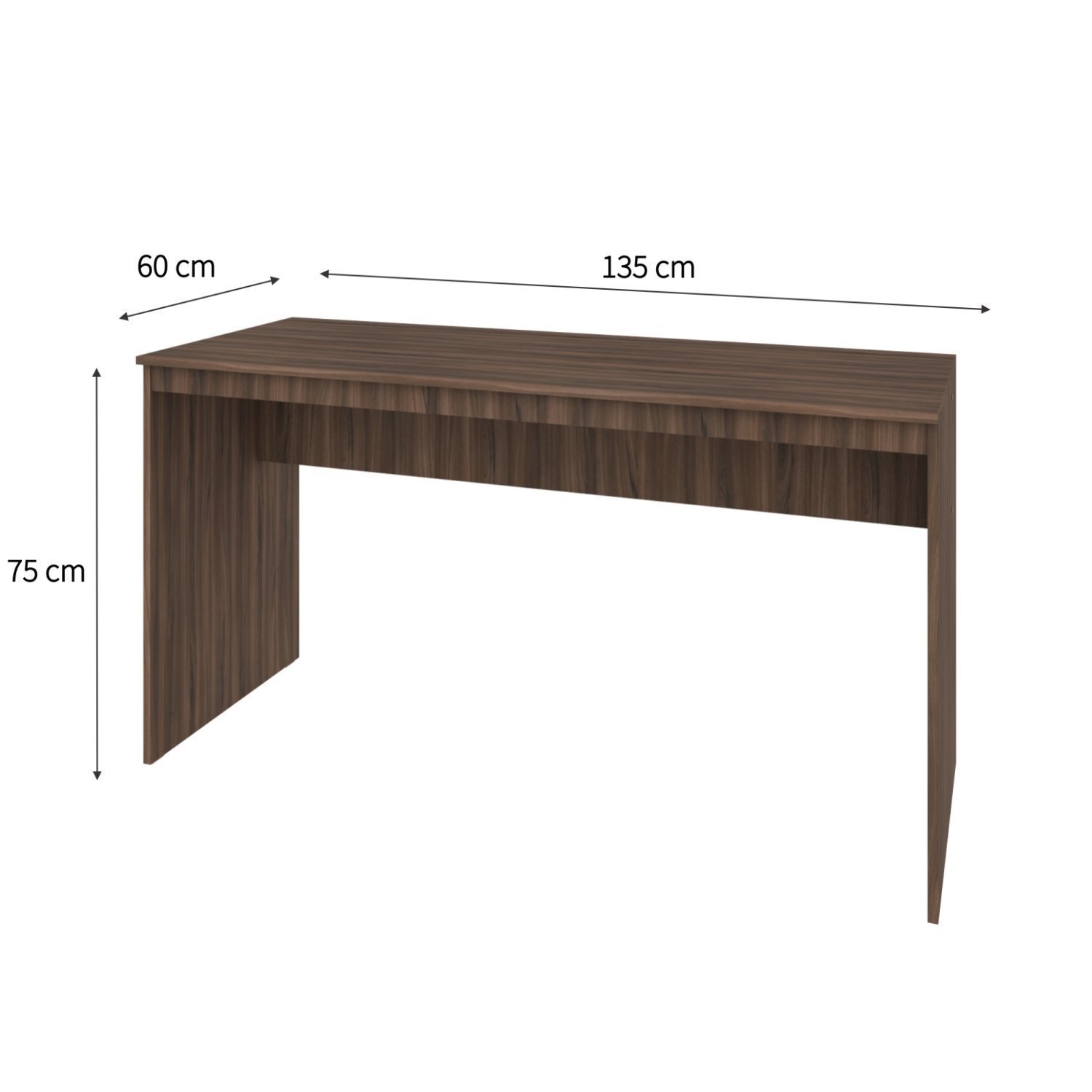 Mesa para Escritório 135cm Office Turim Espresso Móveis - 5