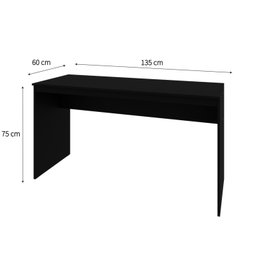 Escrivaninha Mesa Escritório 135cm Office Turim Espresso Móveis - 5 Escrivaninha Mesa Escritório 135cm Office Turim Espresso Móveis - 5