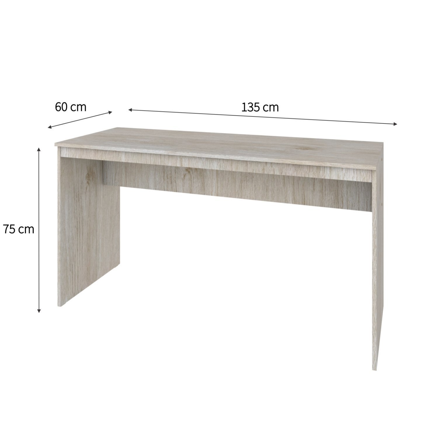 Mesa para Escritório 135cm Office Turim Espresso Móveis - 5