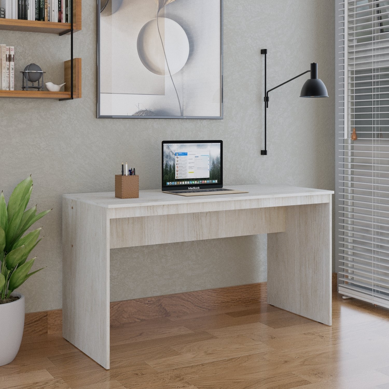 Mesa para Escritório 135cm Office Turim Espresso Móveis - 1