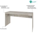 Ver imagem 6 de Escrivaninha Mesa Escritório 135cm Office Turim Espresso Móveis