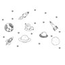 Adesivo de Parede Infantil Espaço Sideral - Preto - 2