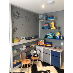 Adesivo de Parede Infantil Espaço Sideral - Preto - 1