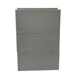Caixa de Correios Cinza e Preta 3 Módulos Tamanho 15x25x36cm Aço Cinza - 5