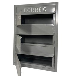 Caixa de Correios Cinza e Preta 3 Módulos Tamanho 15x25x36cm Aço Cinza - 6