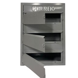 Caixa de Correios Cinza e Preta 3 Módulos Tamanho 15x25x36cm Aço Cinza - 7