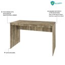 Ver imagem 6 de Escrivaninha Mesa Escritório 120cm Office Turim Espresso Móveis