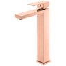 Torneira Rose Gold Bica Alta Monocomando Para Lavatório - Linha QUADRATTA, Kromma 456 - 1