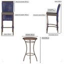 Ver imagem 2 de Mesa Bistro e 4 Banquetas Roma Marrom Corda Náutica 11 Trama Original