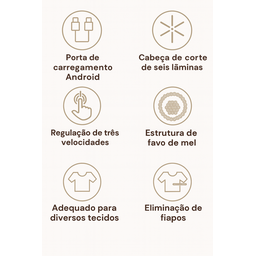 Removedor Fiapos e Pelos Elétrico sem Fio Papa Bolinhas Recarregável Led Potente e Ideal para Roupas - 4