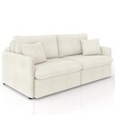 Ver imagem 1 de Sofá Cama Retrátil para Sala de Estar 174cm Una K01 Bouclê Cru - Lyam Decor