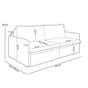 Ver imagem 5 de Sofá Cama Retrátil para Sala de Estar 174cm Una K01 Bouclê Cru - Lyam Decor