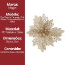 Ver imagem 5 de Flor Bico de Papagaio Natal Pick Recort Glitter Champanhe 25cm - Magizi