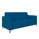 Ver imagem 1 de Sofá Living Decorativo Houston 2 Lugares 180cm Pés em Metal Veludo Azul G33 - Gran Belo