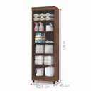 Ver imagem 2 de Armário Multiuso Line 2 Portas com Chave Imbuia 5 Prateleiras 190cm Altura 60cm