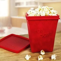 Pipoqueira Silicone para Micro-ondas com Tampa Pipoca Rápida - 3