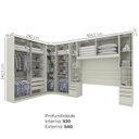 Ver imagem 3 de Quarto Casal Modulado Completo 6 Pecas Seletto Areia Henn