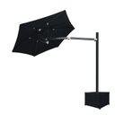 Ver imagem 2 de Ombrelone Lateral Preto - 2,40m de Diâmetro - em Alumínio - Base Cachepô - Persianet