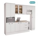 Ver imagem 5 de Cozinha Completa Milla Liv 12 Portas 3 Gavetas MDF 290cm Branco Móveis Carraro
