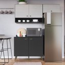 Ver imagem 1 de Cozinha Compacta 2 Peças 5 Portas 1 Nicho Porta Tempero Atena 