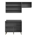 Ver imagem 3 de Cozinha Compacta 2 Peças 5 Portas 1 Nicho Porta Tempero Atena 