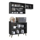 Ver imagem 4 de Cozinha Compacta 2 Peças 5 Portas 1 Nicho Porta Tempero Atena 