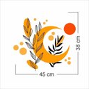 Ver imagem 5 de Adesivo Floral Boho Laranja Estilo Nórdico 45x38 Minimalista Mod.05
