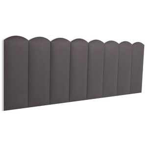 Cabeceira Queen Modulada Nuvem Cama Box Suede Cinza Chumbo