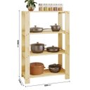 Ver imagem 2 de Estante Madeira Pinus 4 Prateleiras Sapateira Multiuso