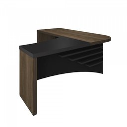 Kit 2 Peças com Mesa Diretor em L e Armário Multiuso Baixo 3 Gavetas 2 Portas - 7