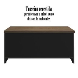 Conjunto 2 Peças com Mesa Diretor em L e Armário Multiuso Baixo 3 Gavetas 2 Portas Preto Charuto - 15 Conjunto 2 Peças com Mesa Diretor em L e Armário Multiuso Baixo 3 Gavetas 2 Portas Preto Charuto - 15