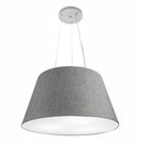 Ver imagem 1 de Lustre Pendente Cone Vivare Md-4141 Cúpula em Tecido 30/50x35cm - Bivolt - Rustico Cinza - Bivolt