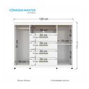 Ver imagem 4 de Cômoda 2 Portas 4 Gavetas 1 Nicho Master com Rodízios