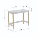 Ver imagem 6 de Escrivaninha Infantil Arredus em Madeira e MDF 92,6cm Branco e Natural
