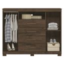 Ver imagem 3 de Cômoda 2 Portas 4 Gavetas 1 Nicho com Pés Havana Master