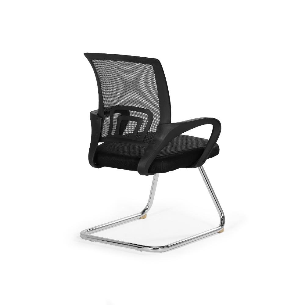 Kit Cadeiras de Escritório 1 Secretária Office + 2 Fixa - Preto - 6