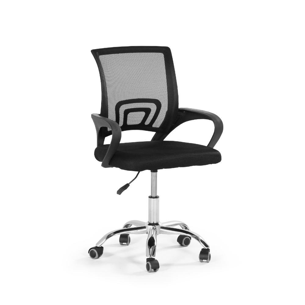 Kit Cadeiras de Escritório 1 Secretária Office + 2 Fixa - Preto - 3