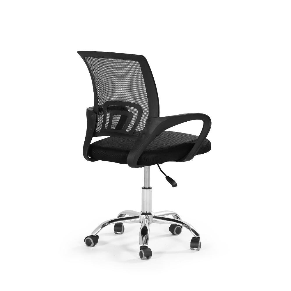 Kit Cadeiras de Escritório 1 Secretária Office + 2 Fixa - Preto - 4