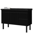 Ver imagem 2 de Gabinete Preto para Cozinha Color em Madeira Mdf de 1,14 Metros para Pias de 1,20 Metros - 275 - Pri