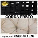 Ver imagem 4 de Balanço Ninho Suspenso Corda Náutica Preta Almofada Impermeável Branco + Mola e Mosquetão