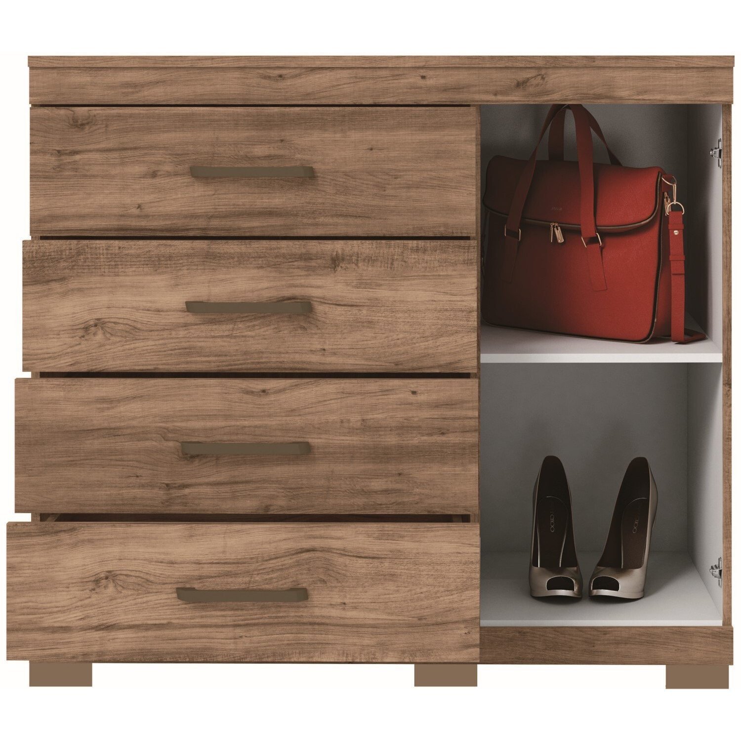 Cômoda 4 Gavetas 1 Porta Plus 1.4 com Pés - 4