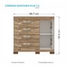 Cômoda 4 Gavetas 1 Porta Plus 1.4 com Pés - 3