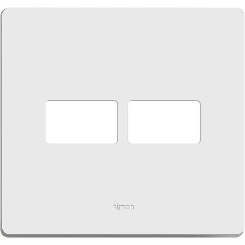 Placa 4x4 para 2 Módulos com Suporte Simon 20 Instalações Elétricas Residenciais Simon