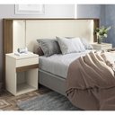 Ver imagem 2 de Cabeceira Casal Com 2 Mesas De Apoio Com Gaveta Bourbon