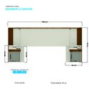Ver imagem 3 de Cabeceira Casal Com 2 Mesas De Apoio Com Gaveta Bourbon