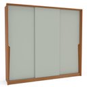 Ver imagem 4 de Guarda Roupa Roupeiro 3 Portas de Correr 4 Gavetas Porto Freijó Verde Politorno Móveis