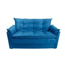 Ver imagem 1 de Sofá Small 3 Lugares Conforto 160cm Suede Azul Herrero Decor