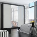Ver imagem 1 de Guarda Roupa Casal 4 Espelhos 3 Portas de Correr 4 Gavetas Max Plus Espresso Móveis