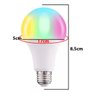 Lampada Led Colorida 16 Cores RGB 9W Multicolorida Controle Ajustavel Tom Iluminaçao Personalizada C - 2